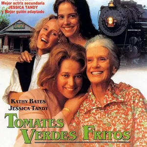 Pôster do filme Tomates Verdes Fritos com quatro mulheres sorrindo, representando amizade, liberdade e força feminina criativa ao longo do tempo.