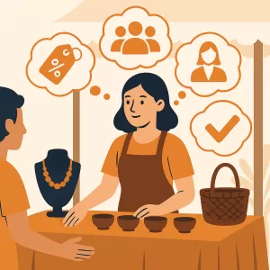 Ícones de persuasão com destaque para o artesanato