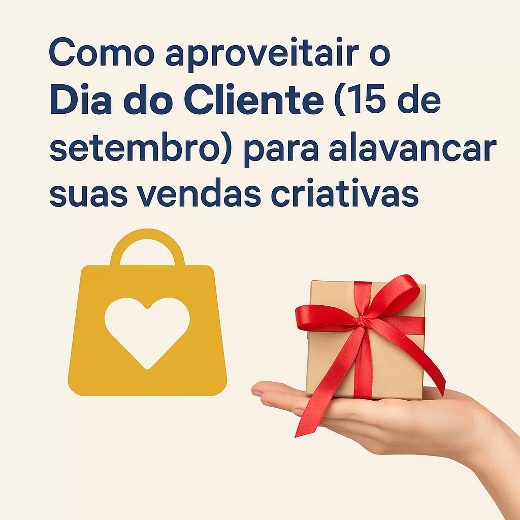 Ilustração digital com sacolas de compras, símbolo de desconto e detalhe laranja