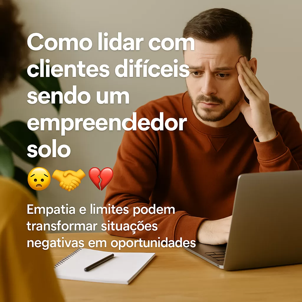 Empreendedora solo lidando com atendimento complicado em seu ateliê