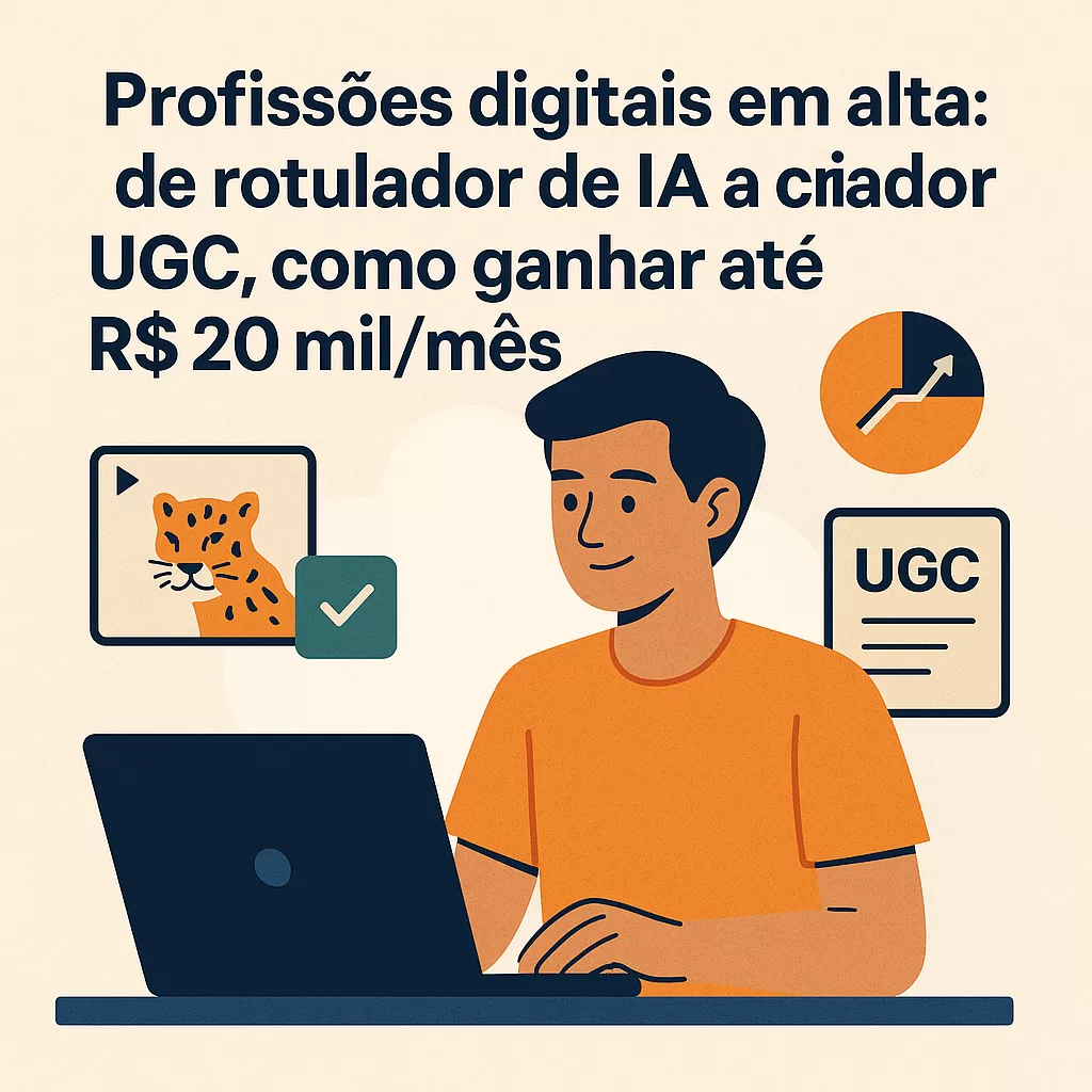 Profissões digitais em alta: de rotulador de IA a criador UGC