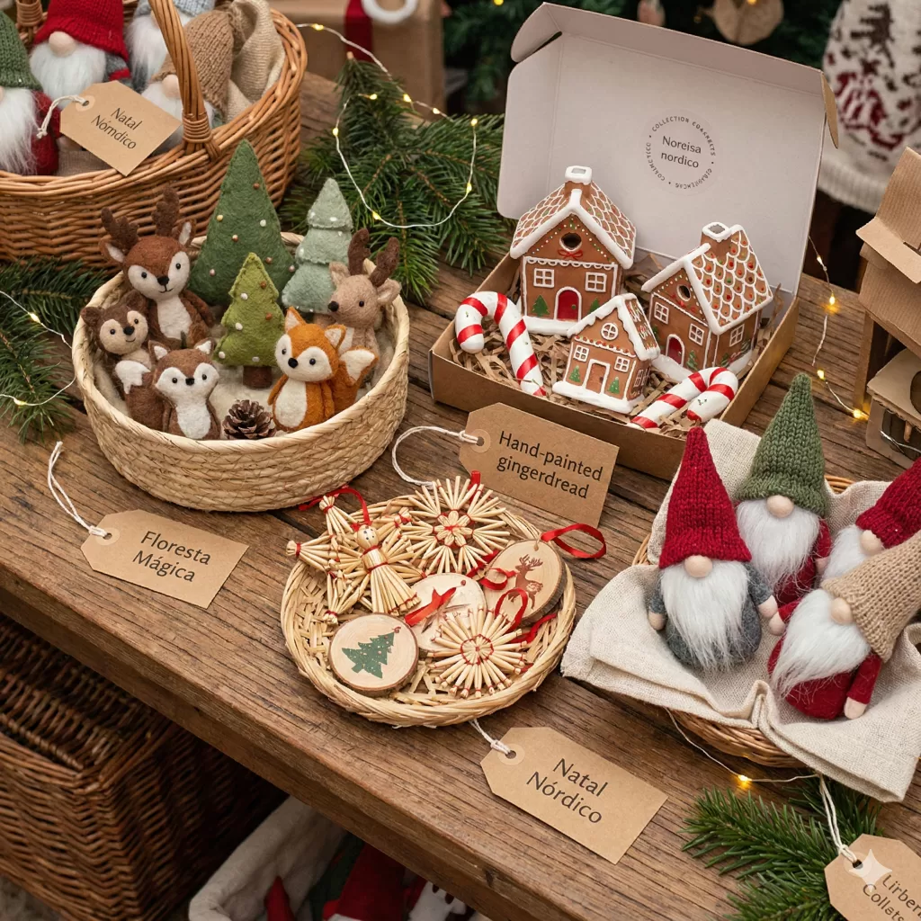 Descubra como criar mini coleções natalinas que irão encantar suas festas e trazer um toque especial ao seu lar com seu artesanato criativo.