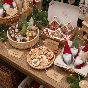 Descubra como criar mini coleções natalinas que irão encantar suas festas e trazer um toque especial ao seu lar com seu artesanato criativo.