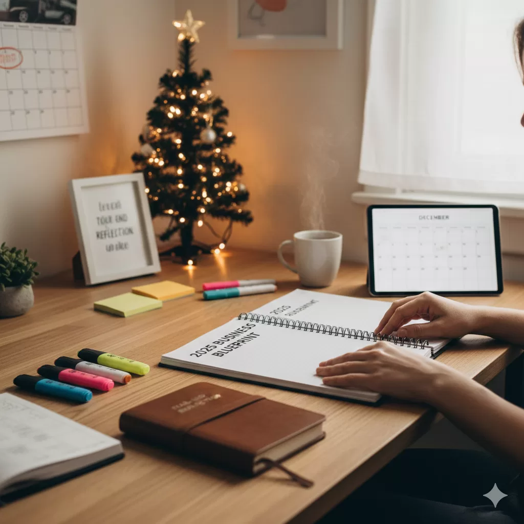 Dicas práticas para empreendedores que trabalham sozinhos: comece o fim de ano com organização e planejamento eficaz.
