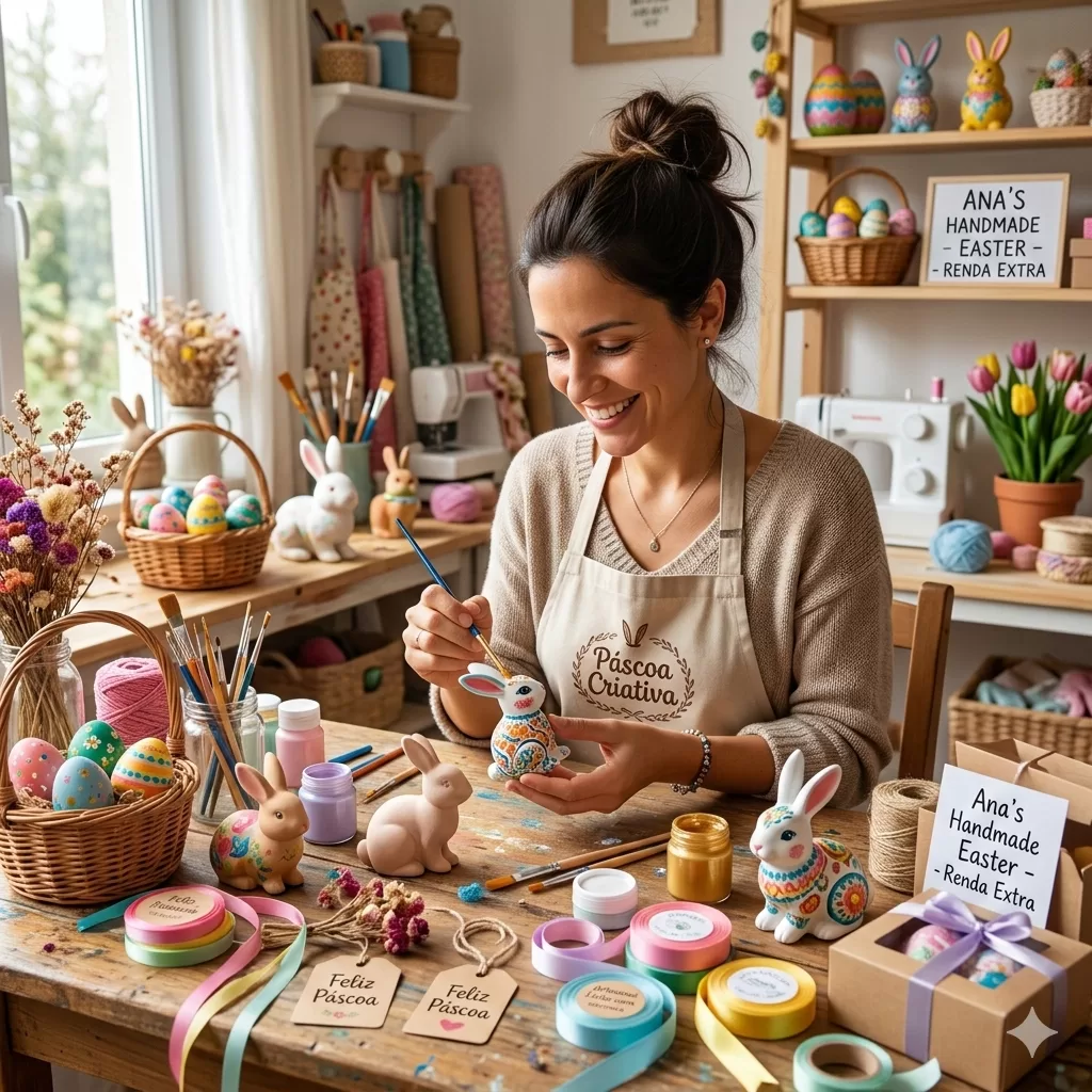 Descubra como empreendedores criativos estão aproveitando a Páscoa para aumentar sua renda com ideias inovadoras e produtos artesanais.