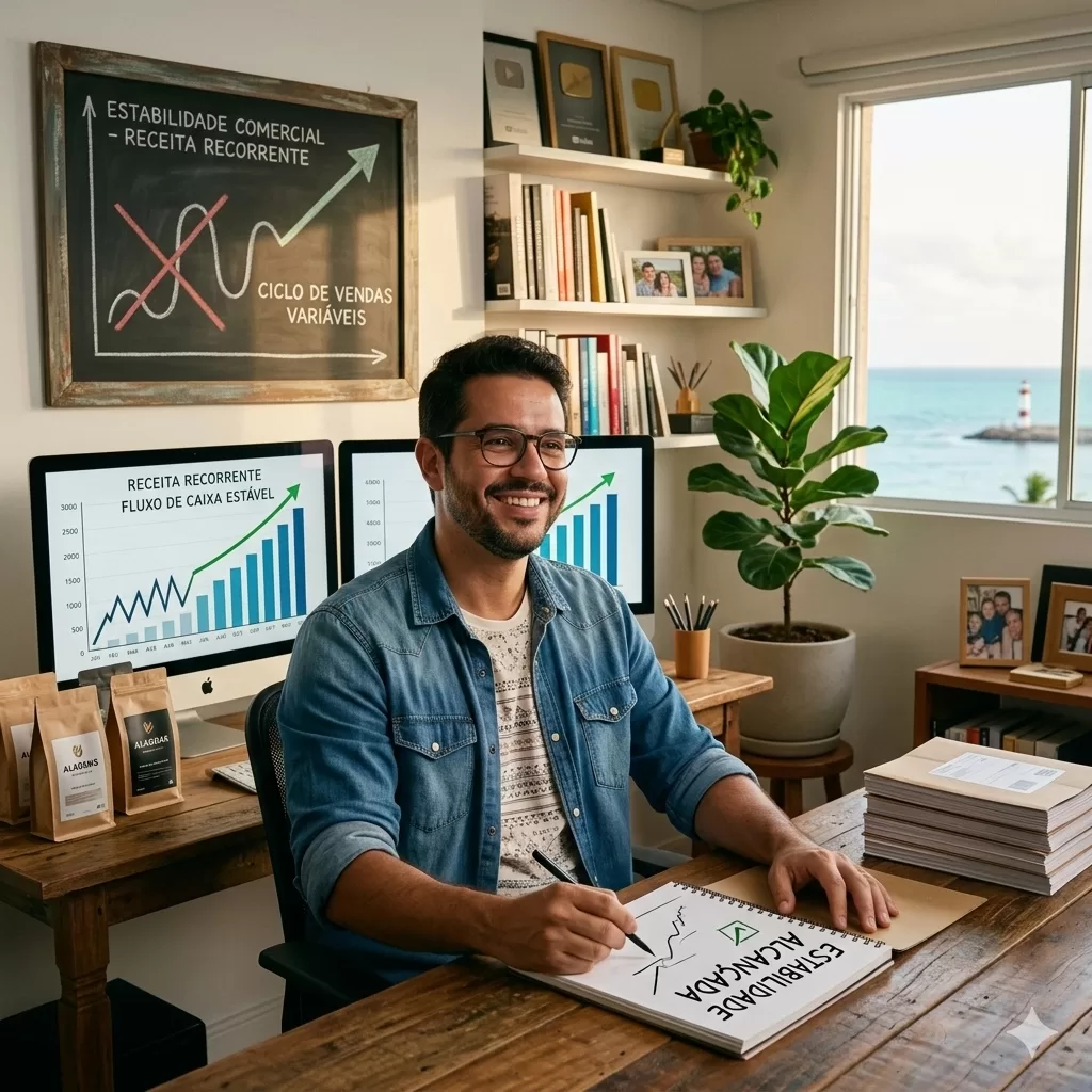 Descubra estratégias eficazes para empreendedores criativos que desejam sair do ciclo 'vende muito / depois nada' e alcançar um crescimento sustentável.