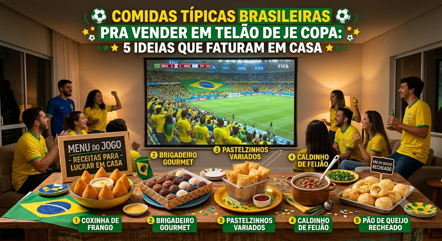 Comidas típicas brasileiras para vender em telão de copa - 5 ideias que faturam em casa